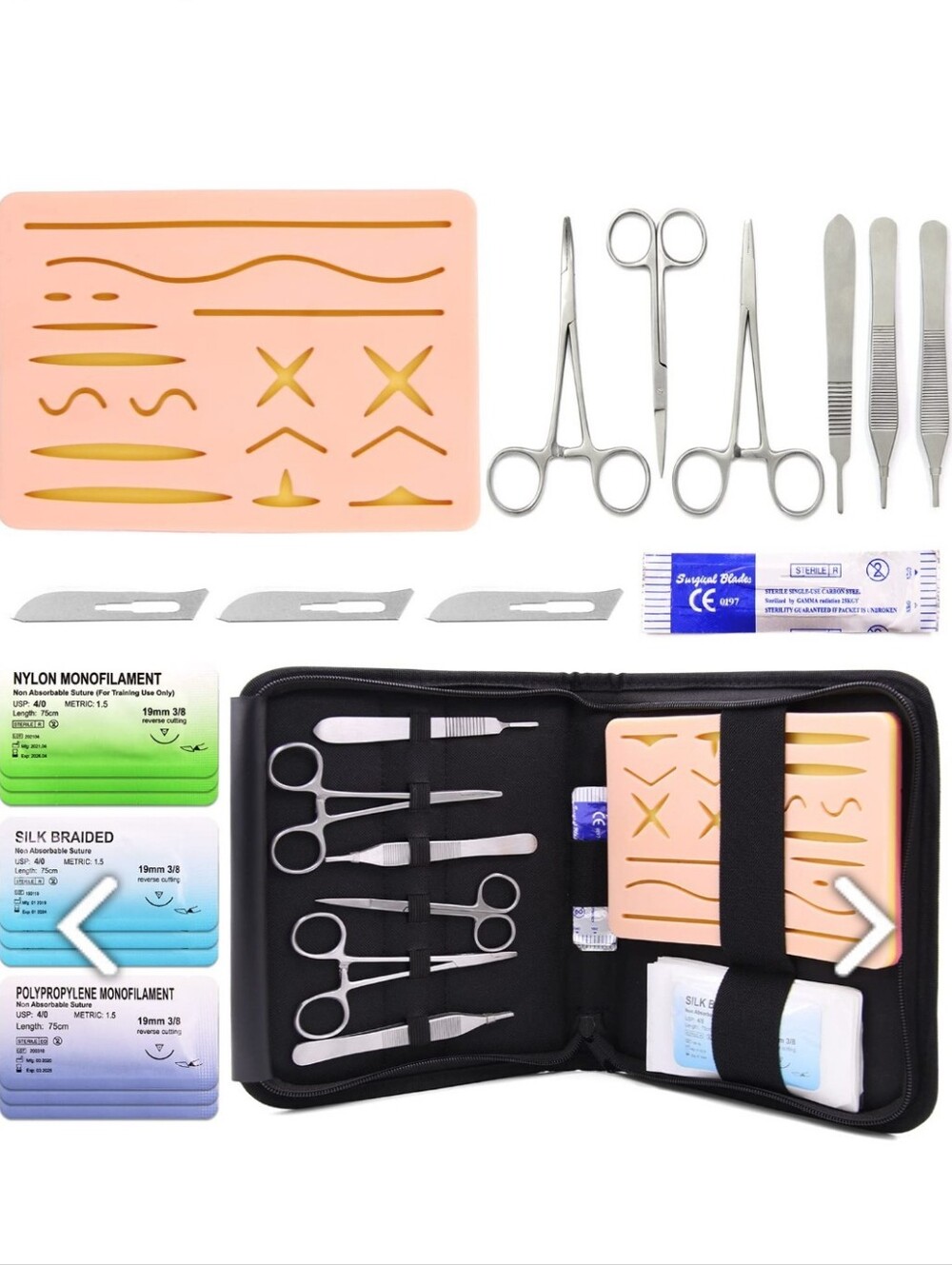 WELLiSH Suture Training Kits Medical, Nursing, or Veterinary Students Teachers
